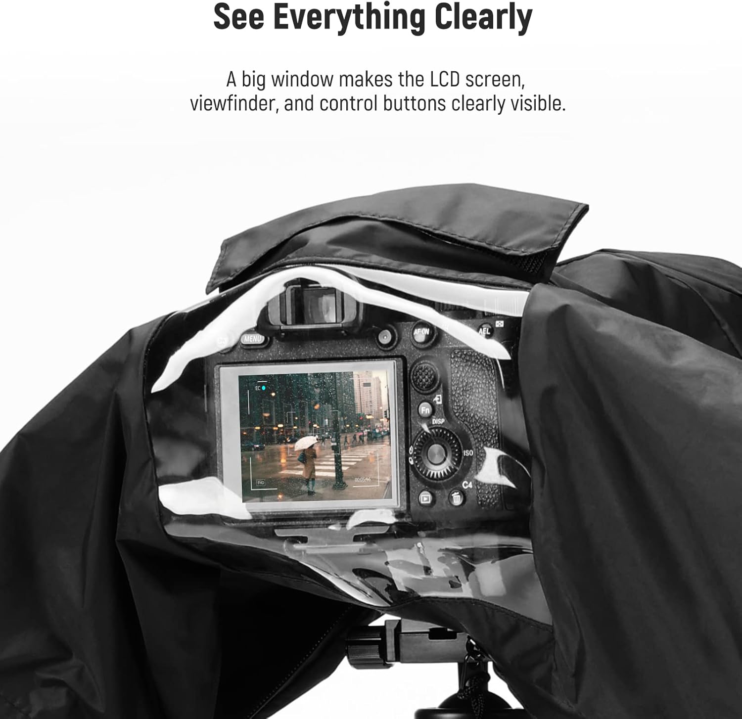 Thumbnail 4 de NEEWER Camera Rain Cover (Small) PB003 – nylon waterproof raincoat for DSLR/mirrorless cameras and lenses up to 200mm