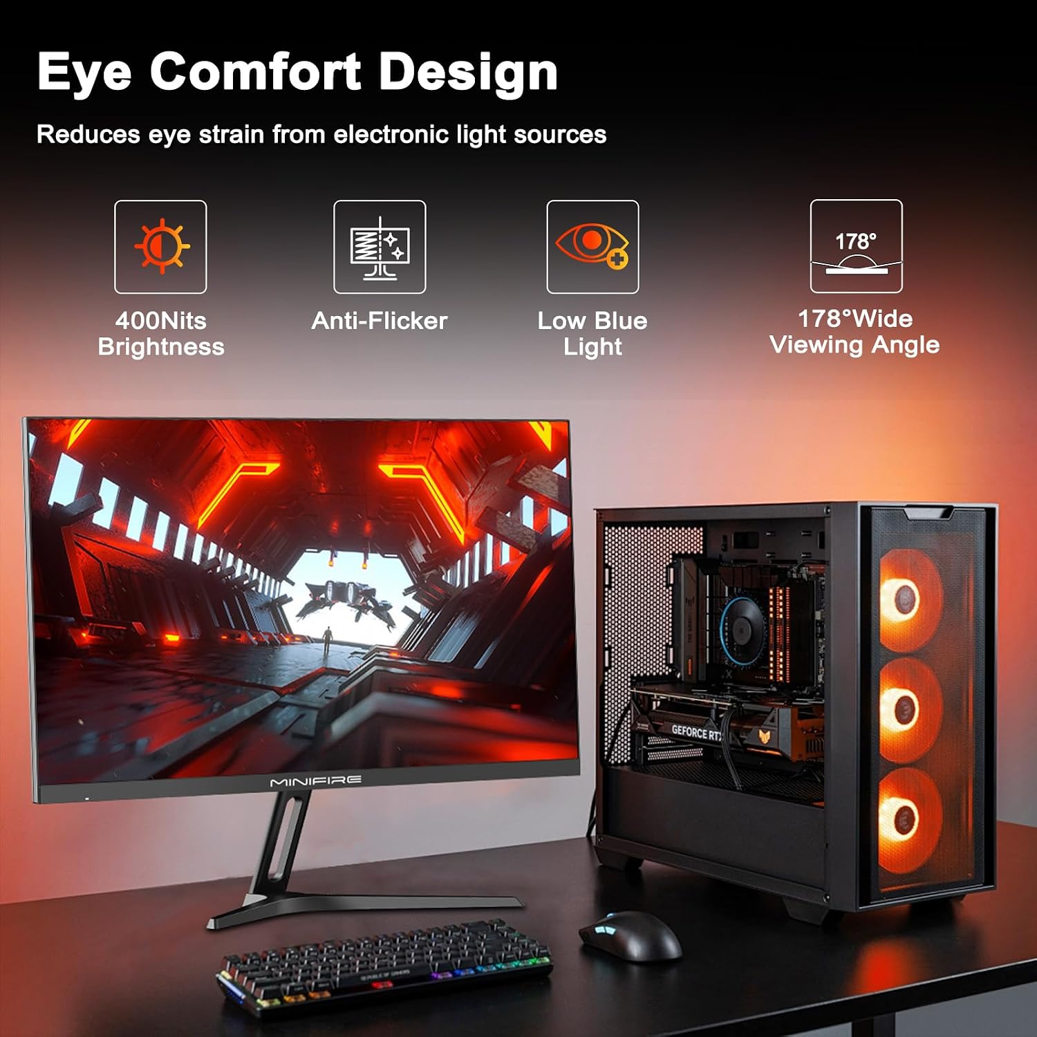 Thumbnail 5 de Minifire MFG27F4Q Gaming-Monitor 27" WQHD, 180 Hz