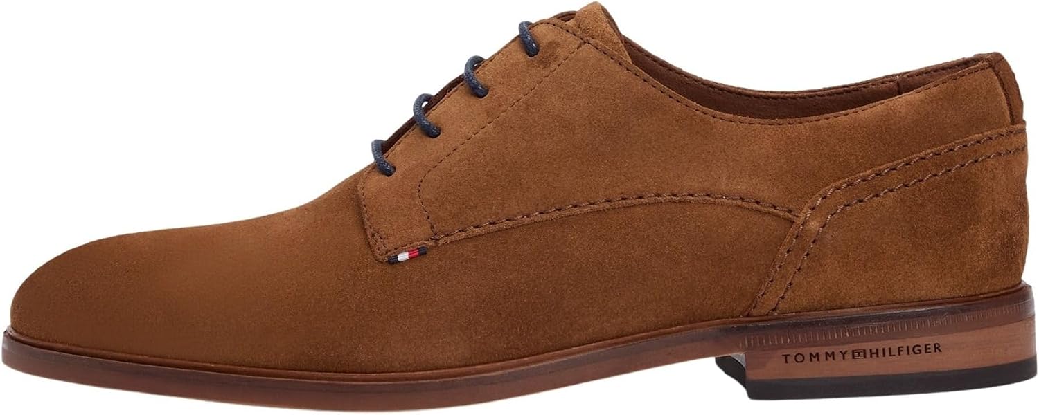 Detalle de Tommy Hilfiger Hilfiger Suede Dress Shoe Fm0fm05776 — Derby Uomo in pelle scamosciata