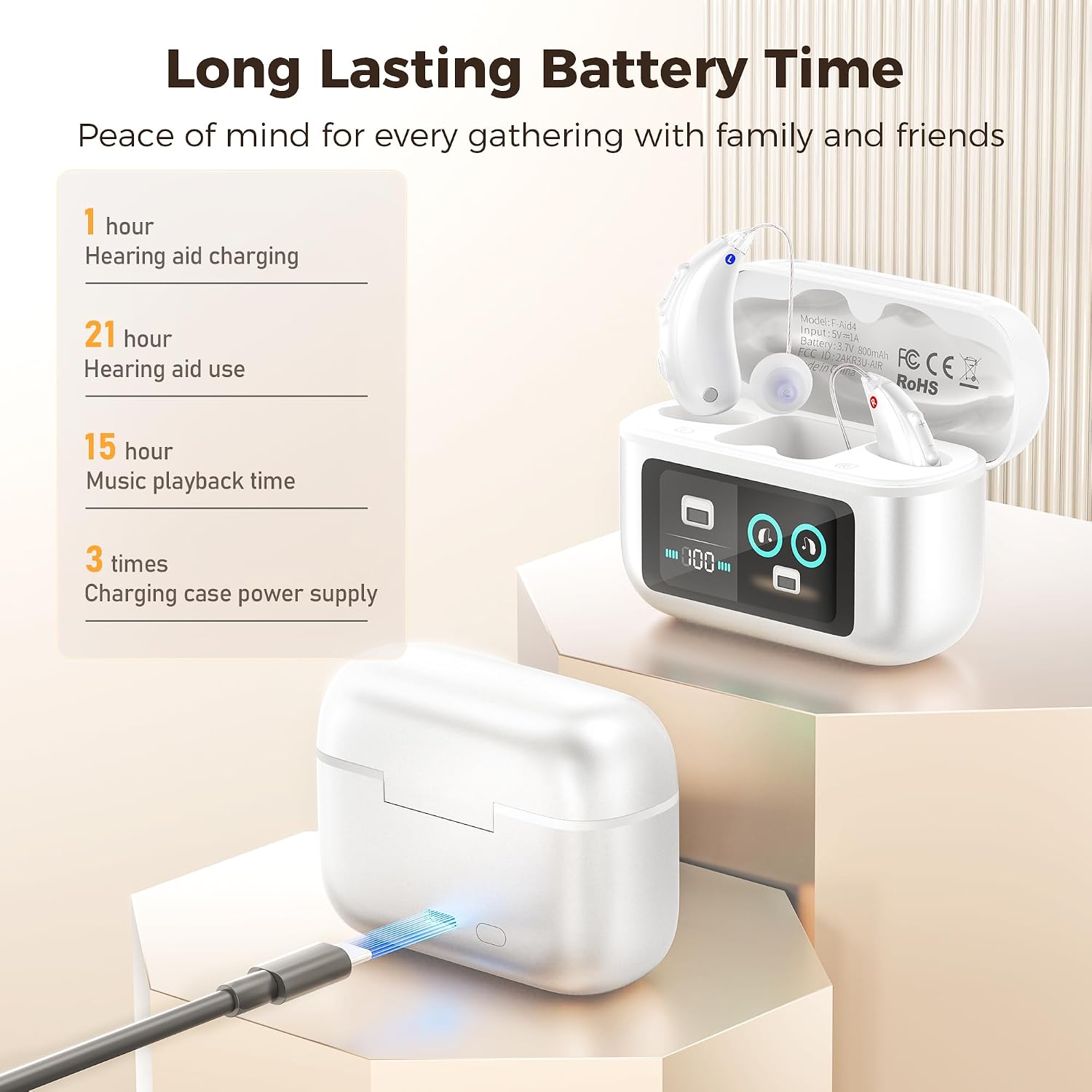 Detalle de Hearing Aids with Bluetooth App Control