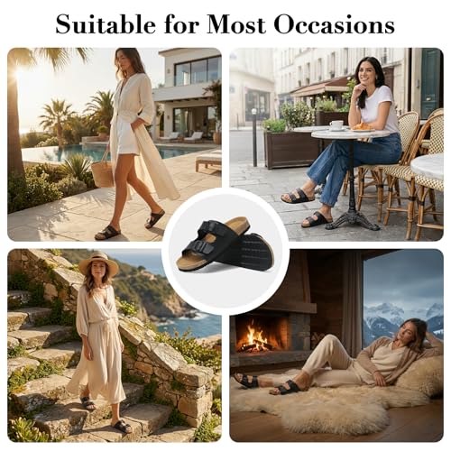 Thumbnail 4 de Chetoria Sandales et Mules Femme/Homme à Boucles Réglables Noir 37EU – Confort sur mesure