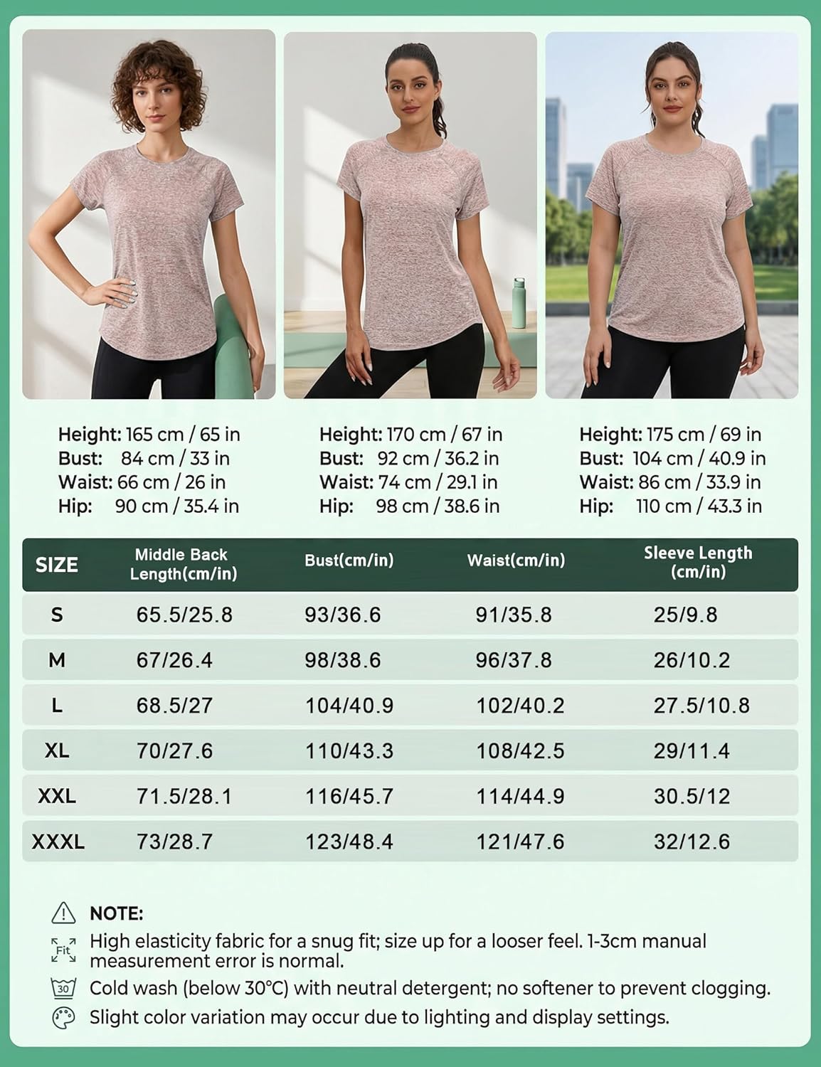 Thumbnail 6 de Wayleb T Shirt Sport Femme à Manches Courtes, Col Rond, Maille Respirante et Séchage Rapide