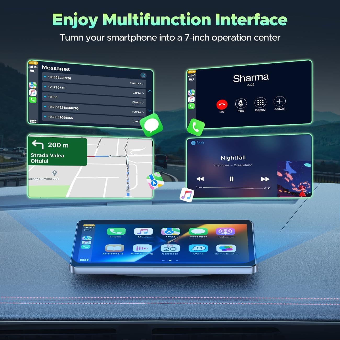 Thumbnail 6 de HOTPEAK Wireless Car Stereo 7" for Carplay