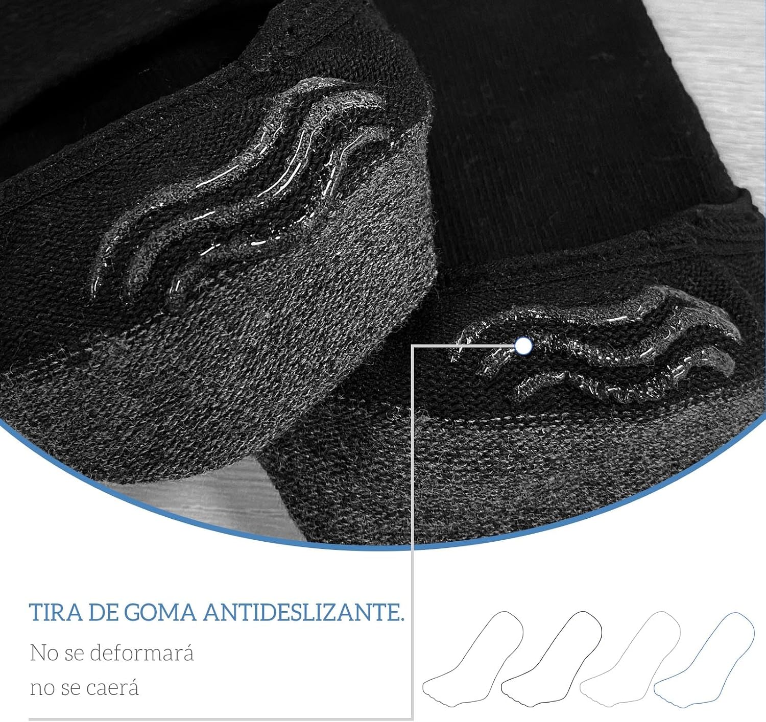 Thumbnail 4 de PUTUO Calcetines invisibles cinco dedos 4 pares