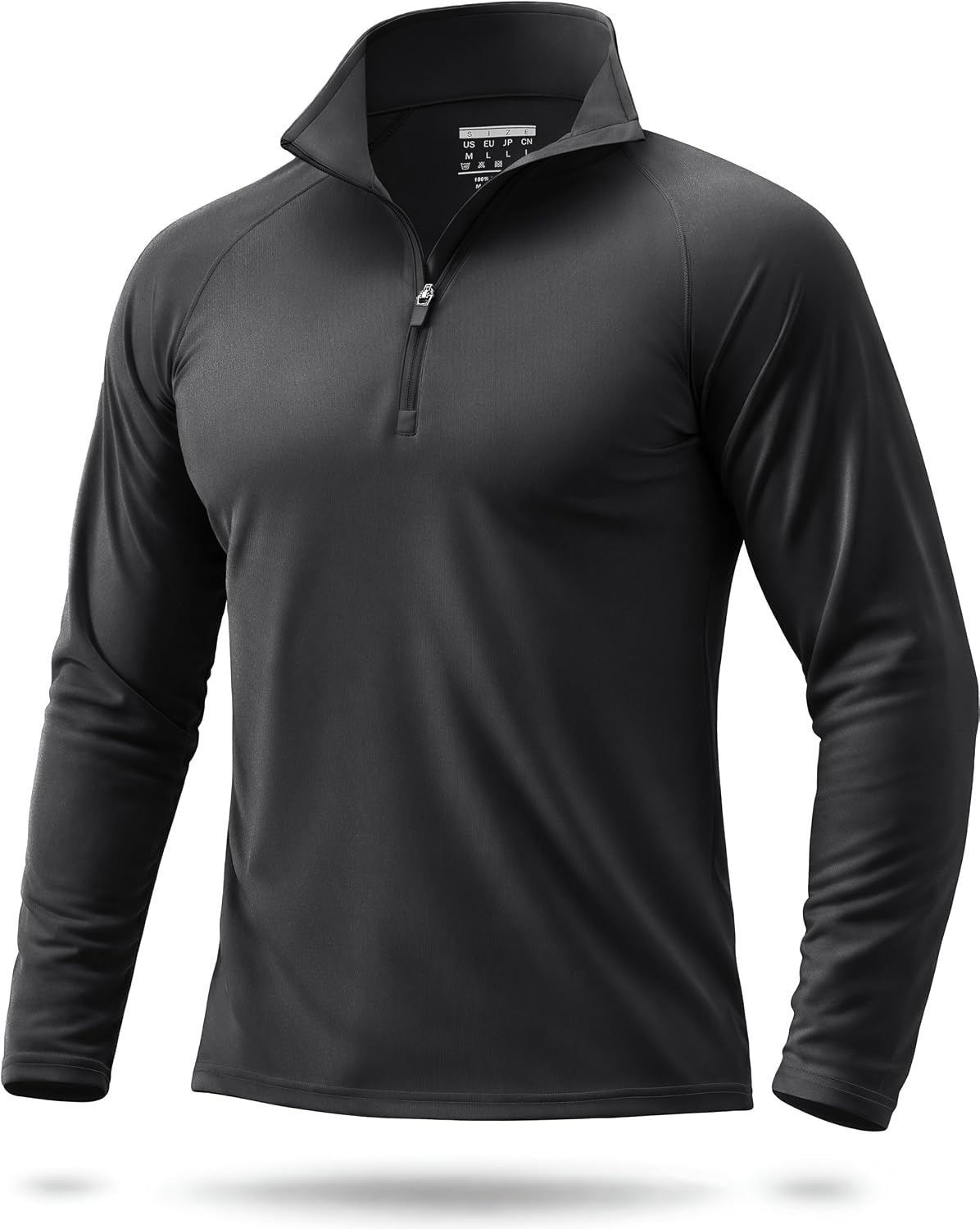 Detalle de Boladeci Men’s UPF 50+ Quarter Zip Long Sleeve Sun Shirt (1/4 Zip, Lightweight Quick-Dry)