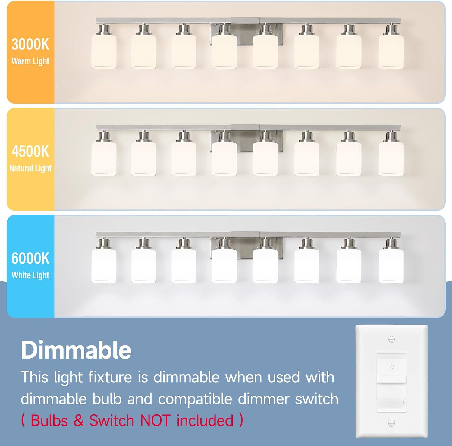 Thumbnail 6 de DIKAIDA Bathroom Vanity Light, 8-Light