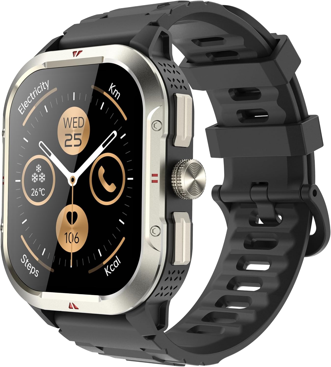 Detalle de Smartwatch Uomo GPS 2.06" AMOLED – Militari, Chiamate Bluetooth e 110+ modalità fitness