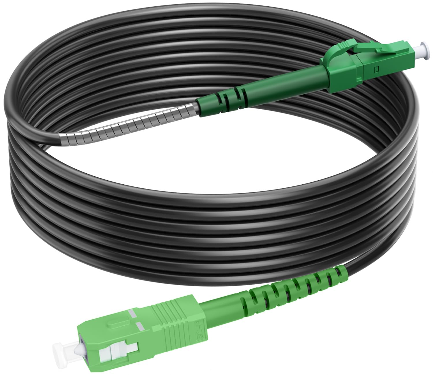 Thumbnail 1 de RamboCables 20M Gepanzerte Glasfaser-Kabel LC/APC auf LC/APC – Simplex, OS2 9/125µm