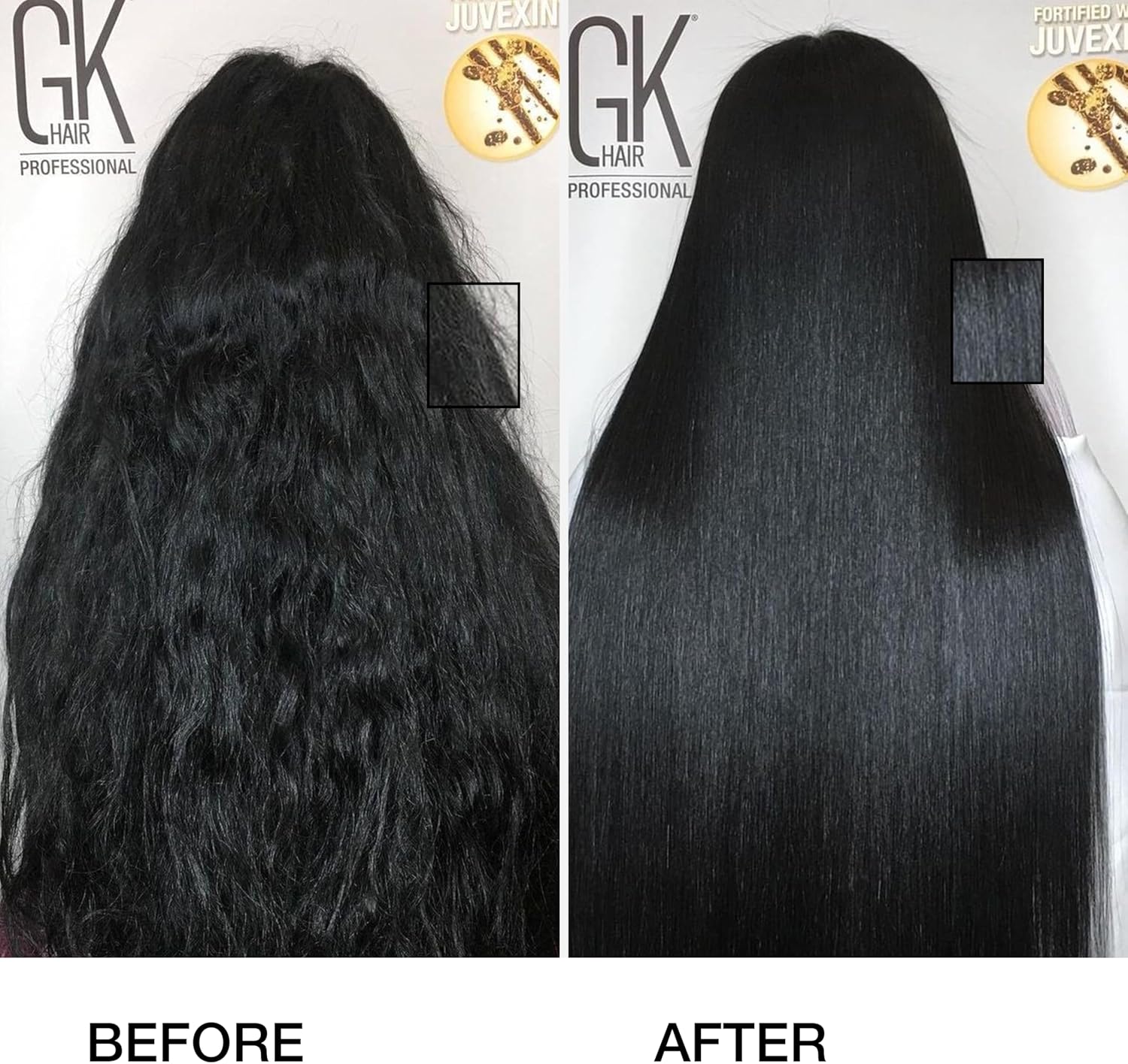 Detalle de GK HAIR Global Keratin “Il Migliore” trattamento lisciante alla cheratina 300 ml (kit professionale brasiliano)
