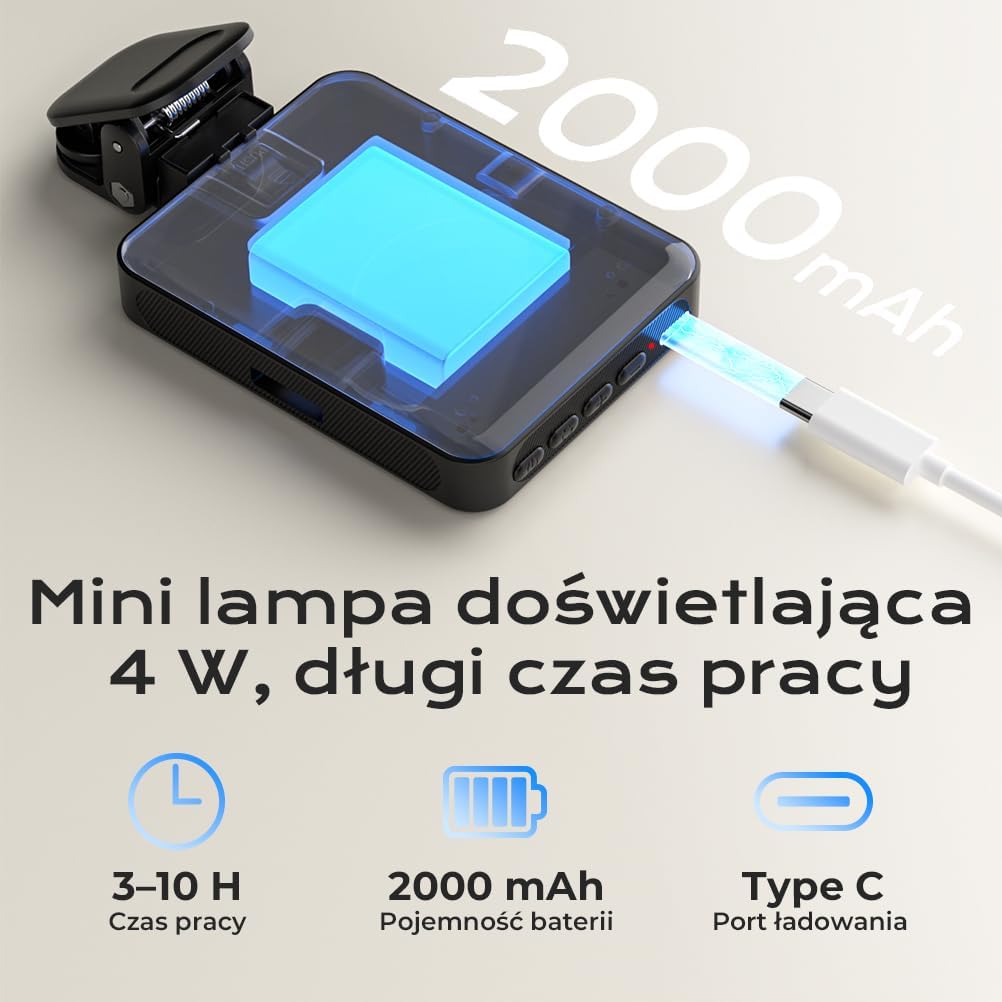 Detalle de OUSFOT XJ-77 lampka do telefonu 128 LED, RGB i regulacja 3000–6500 K