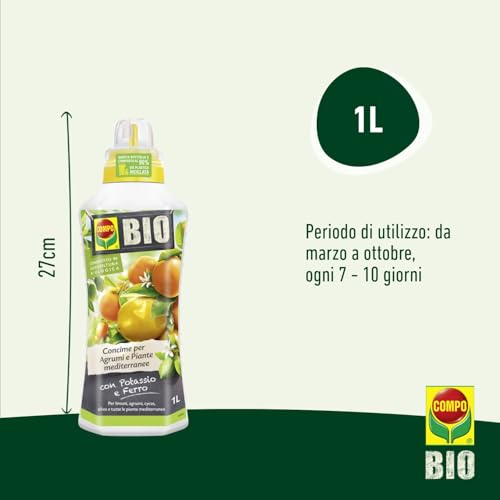 Detalle de COMPO BIO Concime Liquido Per Agrumi e Piante Mediterranee, 1L – nutrimento biologico per agrumi e piante mediterranee