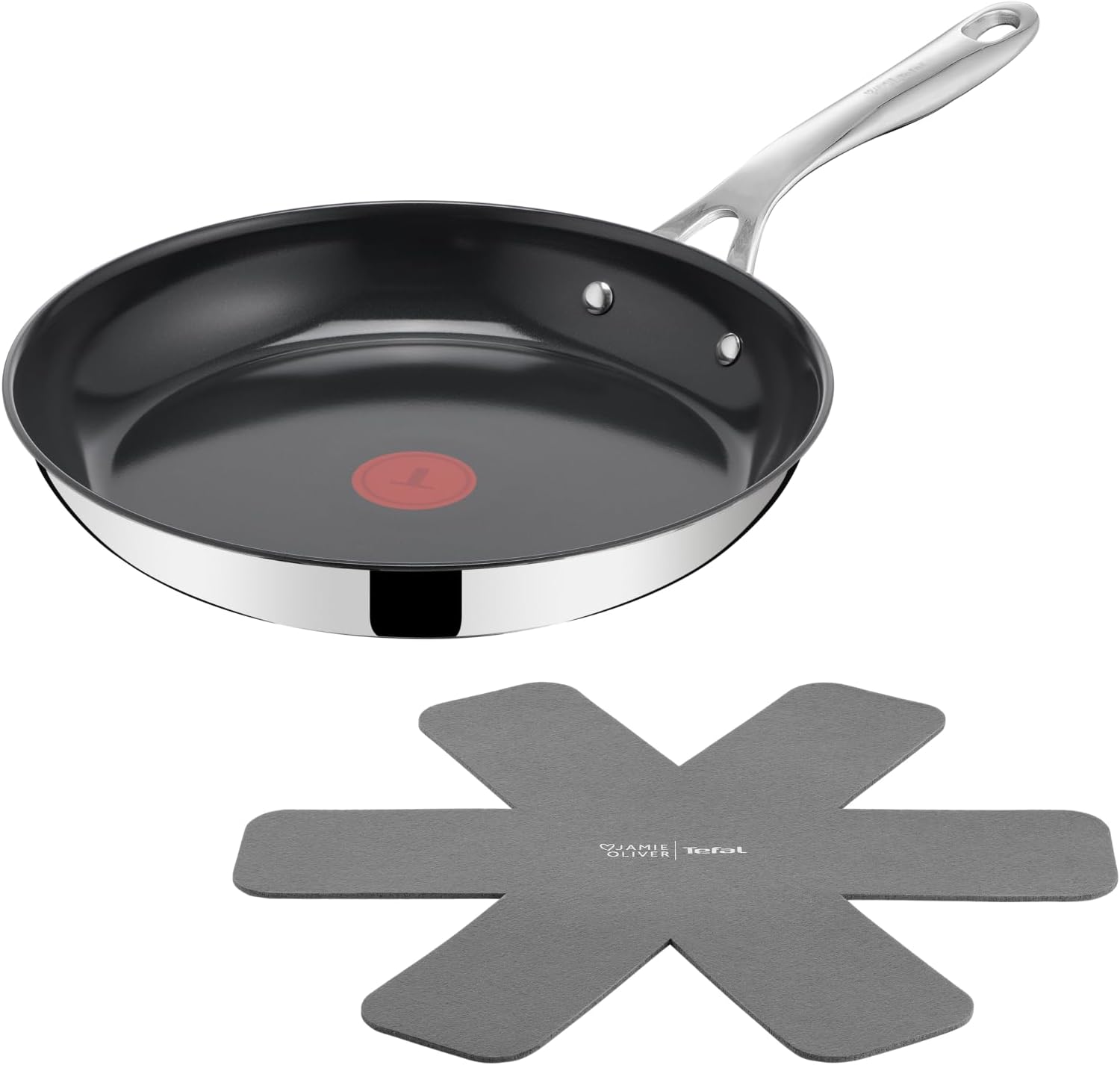 Detalle de Jamie Oliver by TEFAL Direct Cook Bratpfanne 28 cm – keramische Antihaftoberfläche, Ofenfest bis 250 °C