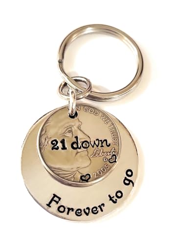 Detalle de 21st Anniversary Keepsake, 2005 Nickel Keychain by Tucker's Trinkets And Treasures