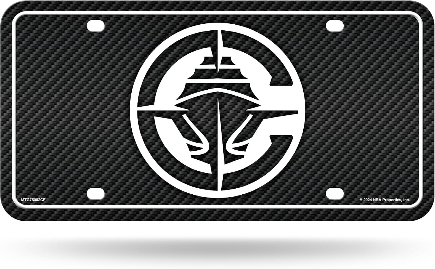 Thumbnail 6 de Rico Industries NBA Basketball Carbon Fiber Metal Tag (12" x 6")