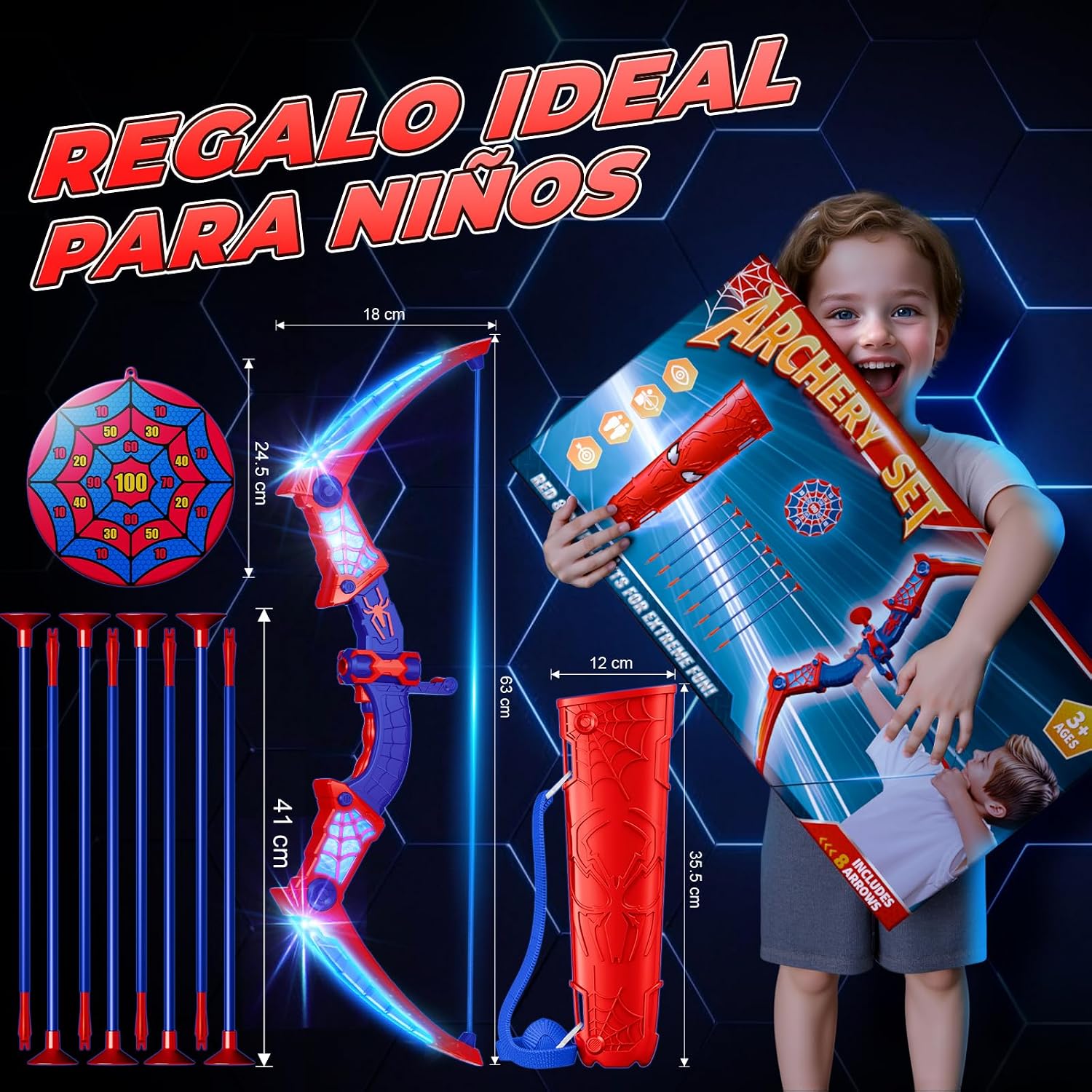 Thumbnail 6 de Mirthigig ArcoFlecha LED Telaraña 8 flechas