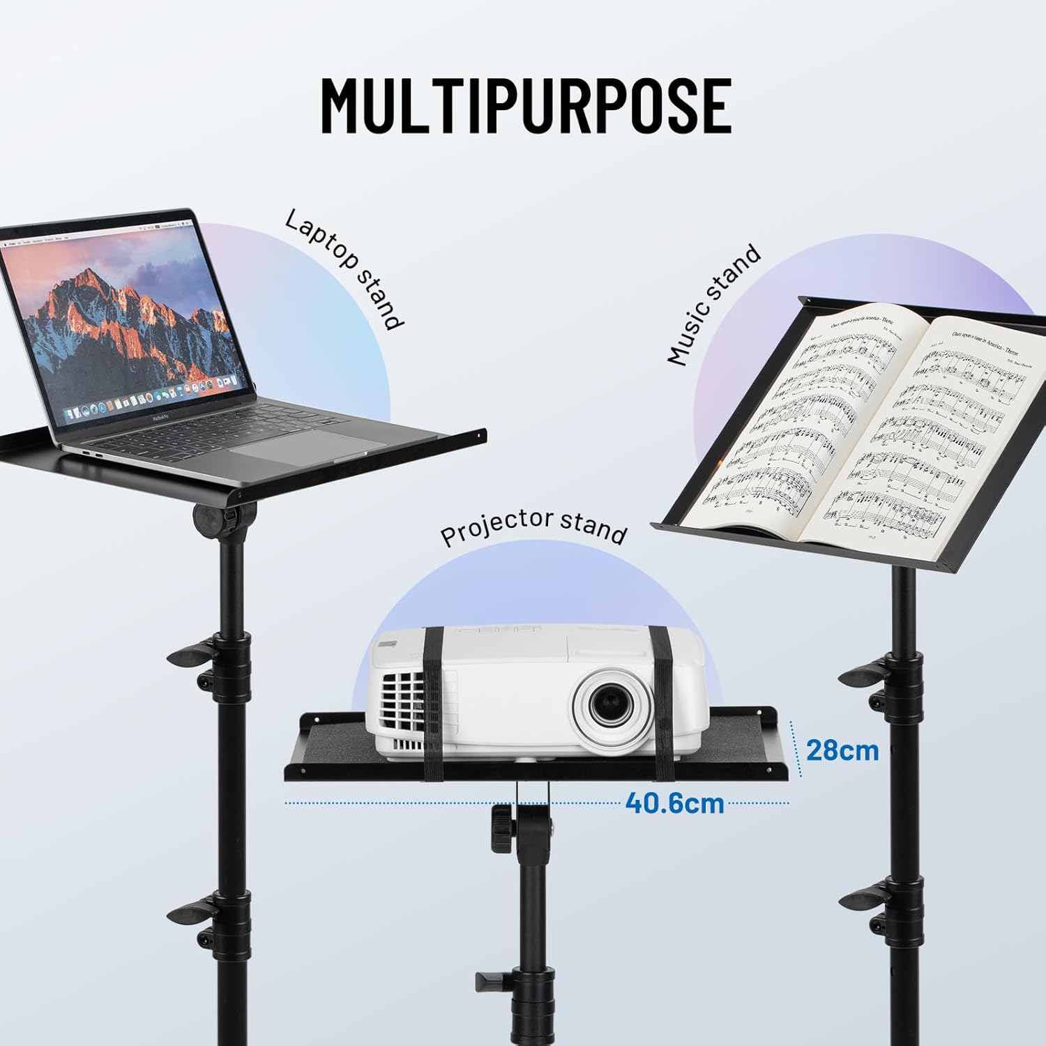 Detalle de CAHAYA CY0331 Soporte proyector ajustable 66–130 cm