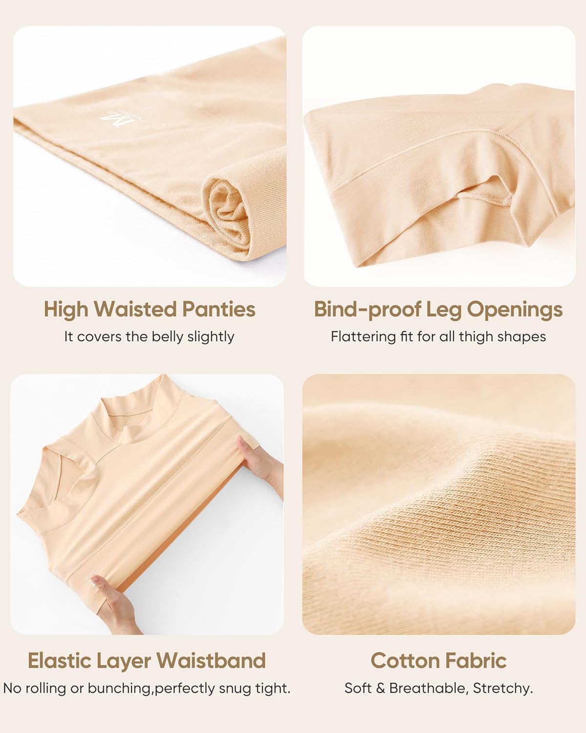 Thumbnail 4 de MEIYATING Boy Shorts High Waisted 4 Pack