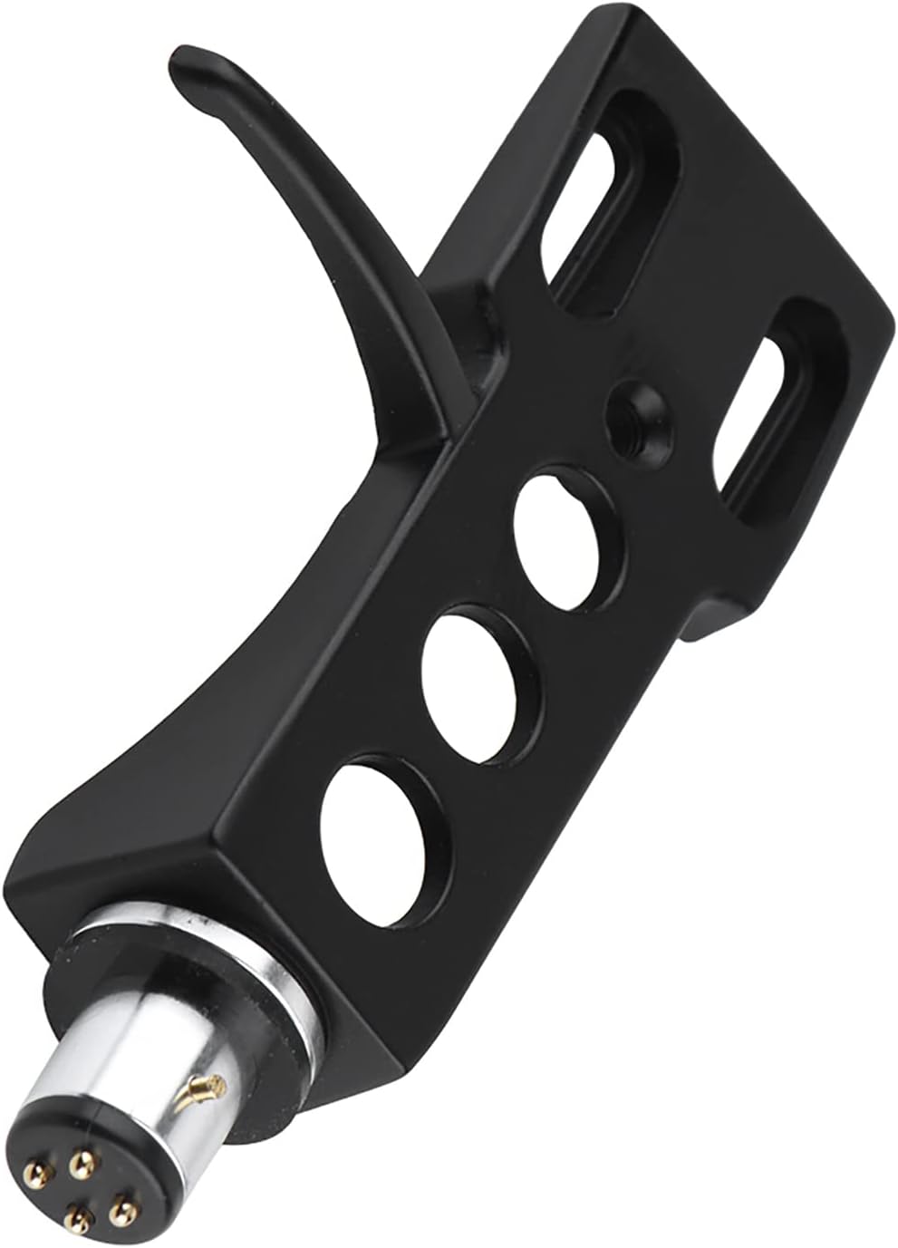 Detalle de Tiiyee Plattenspieler Headshell Halterung aus Kunststoff – Universal Phono Headshell Ersatz mit 4 Anschlussdrähten