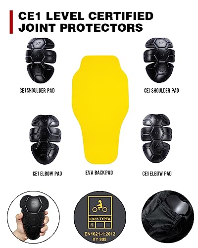 Detalle 2 de BORLENI Giacca da moto tutte le stagioni con protezioni CE XL