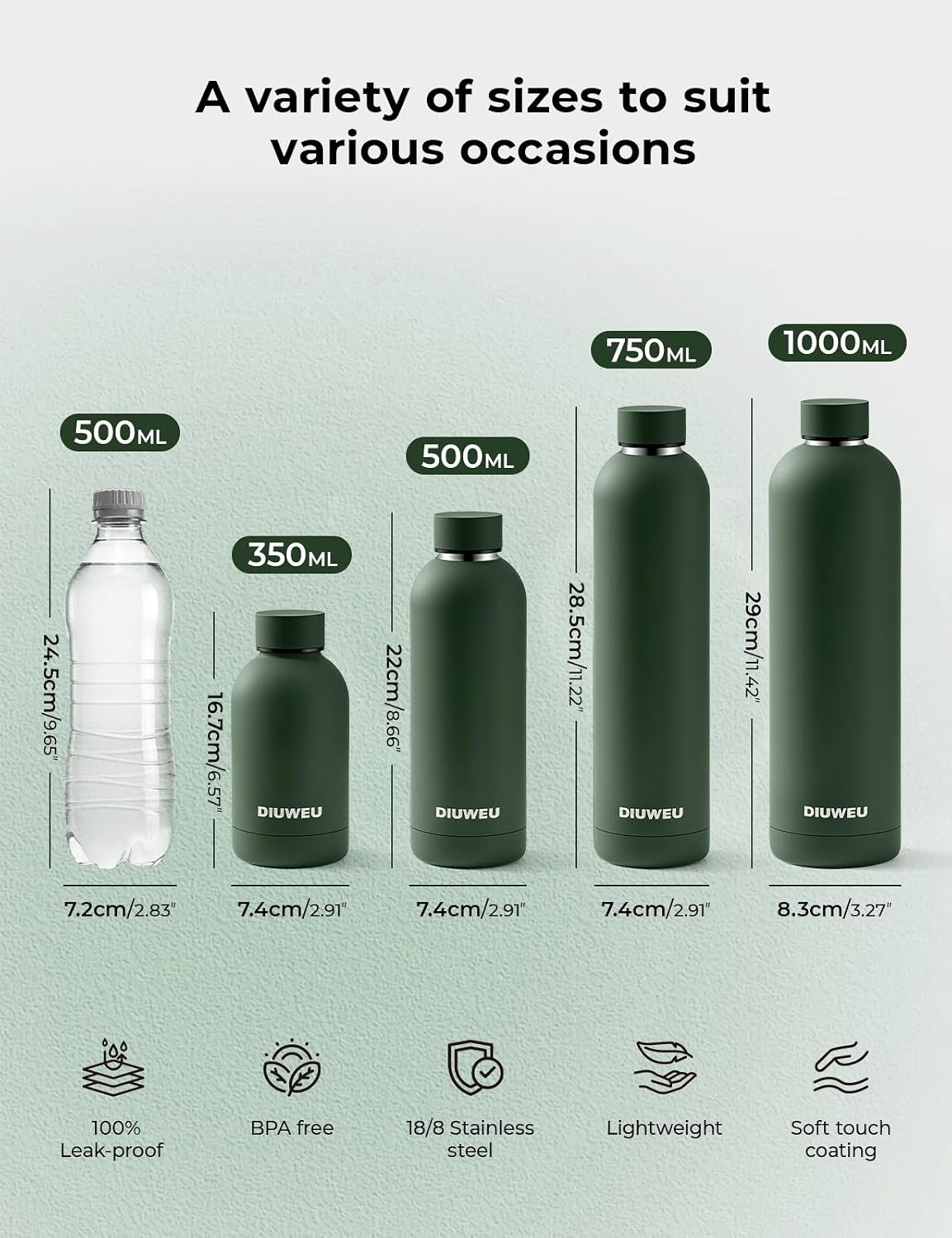 Thumbnail 4 de Stainless Steel Water Bottle Insulated 1L