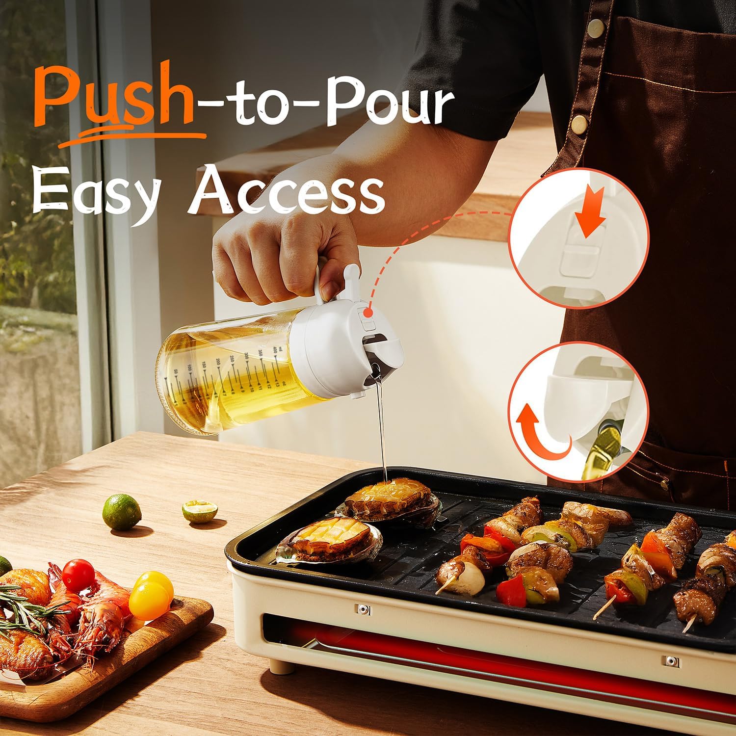 Detalle 2 de TrendPlain 16oz Glass Olive Oil Sprayer for Cooking