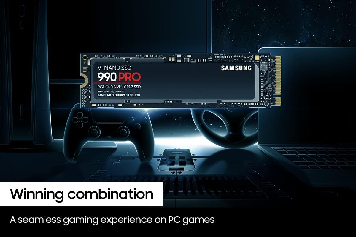 Detalle de Samsung 990 PRO 4TB NVMe SSD, PCIe 4.0 M.2 2280, Up to 7,450 MB/s
