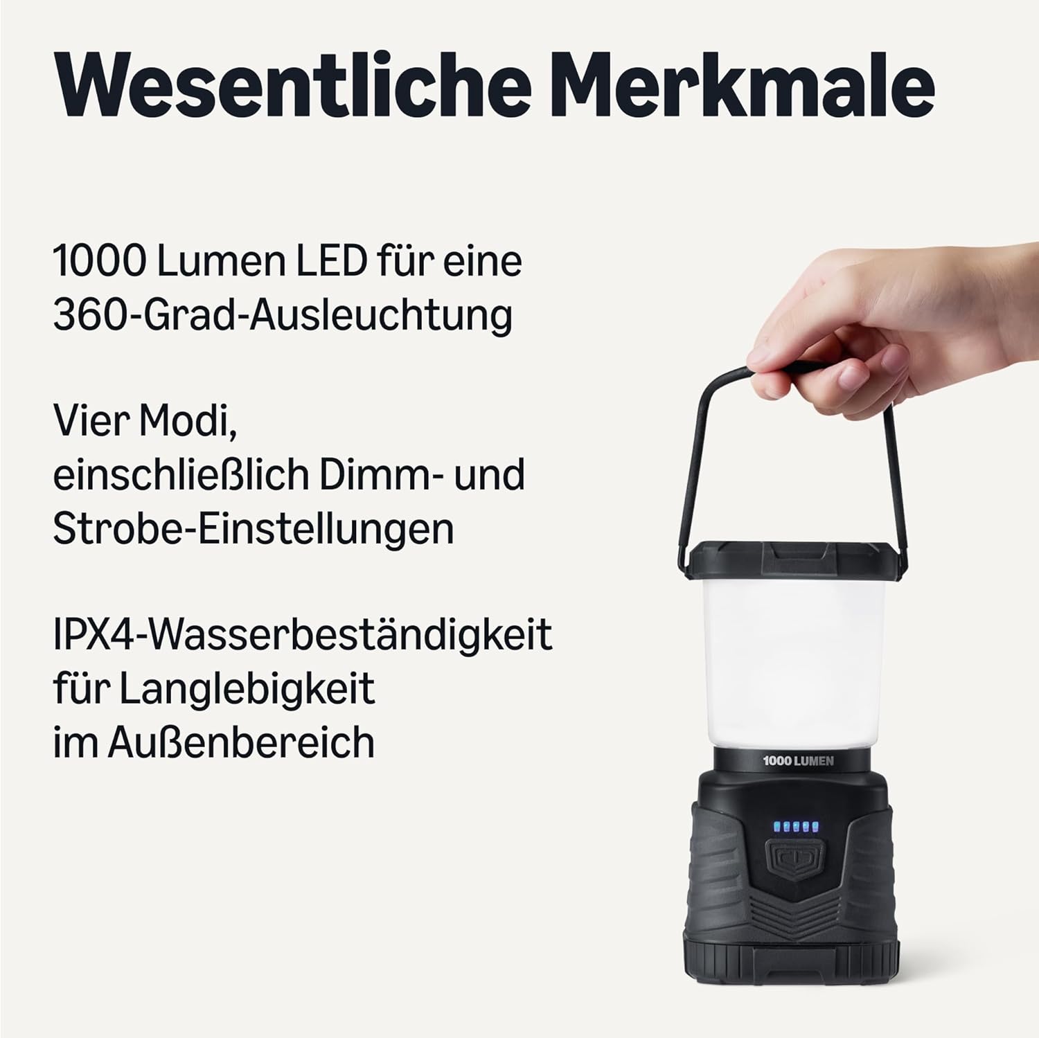 Thumbnail 1 de Amazon Basics LED Campinglaterne 1000 Lumen