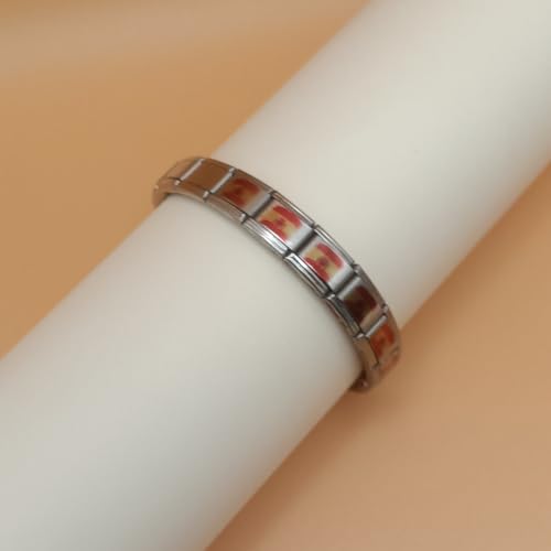 Thumbnail 2 de Feyma Pulsera con bandera de España (escudo) de eslabones en acero inoxidable – Regalo simbólico elegante