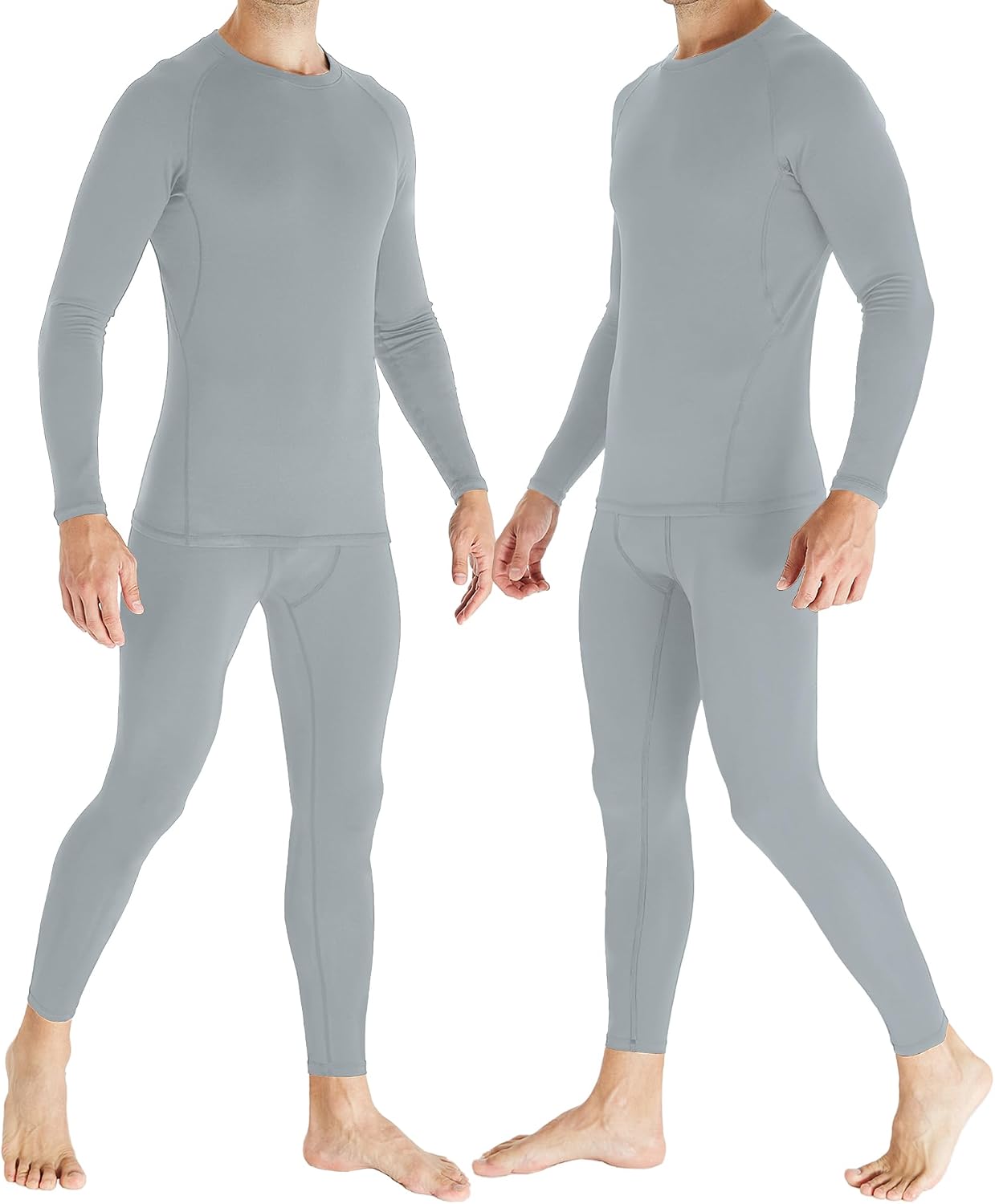 Detalle 2 de TELALEO 2-Set Men's Fleece-Lined Thermal Underwear, 4-Way Stretch