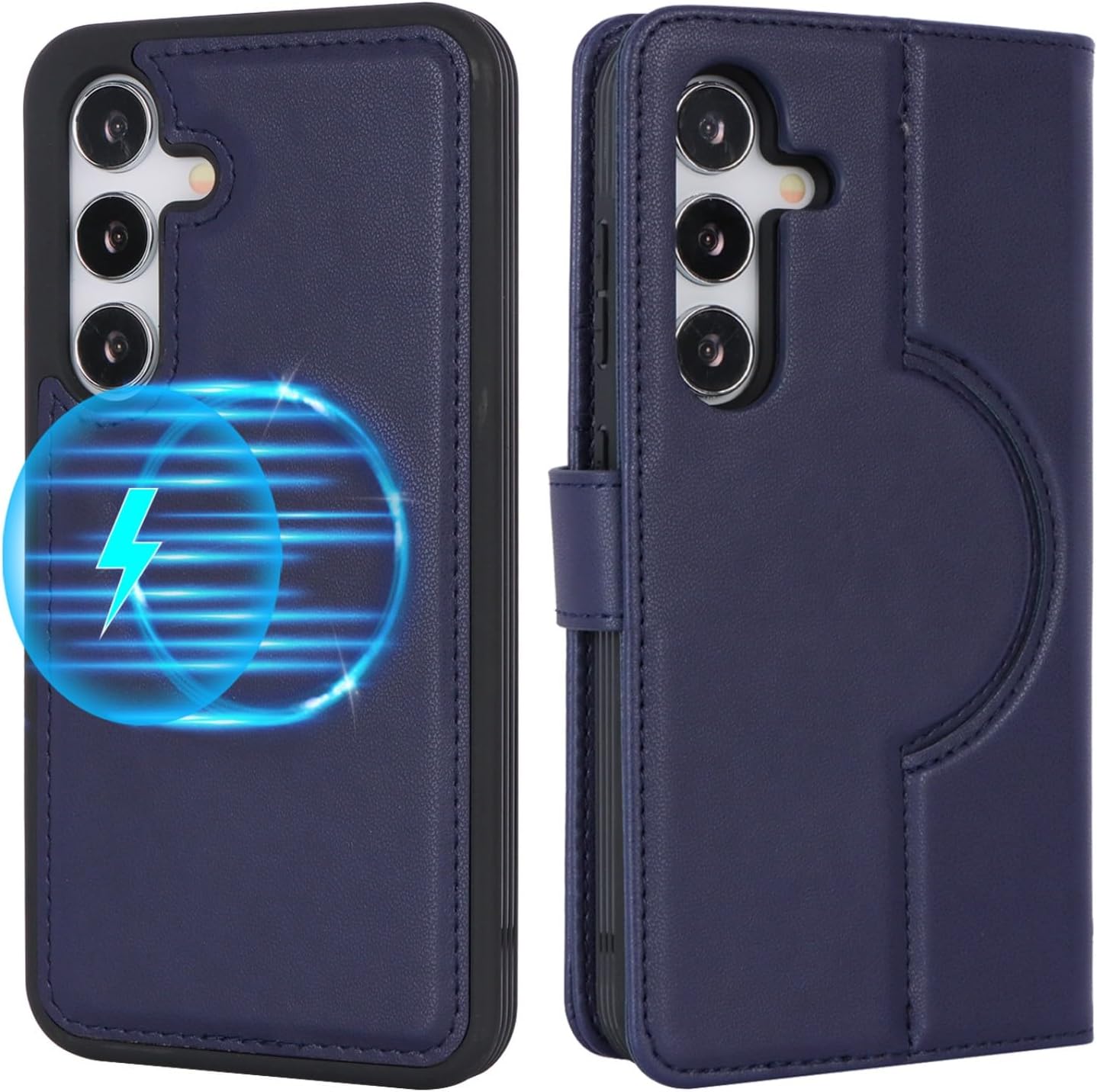 Thumbnail 2 de Zouzt Case for Samsung Galaxy S24: Detachable 2-in-1 Wallet with Magnetic Lifesaver and Kickstand