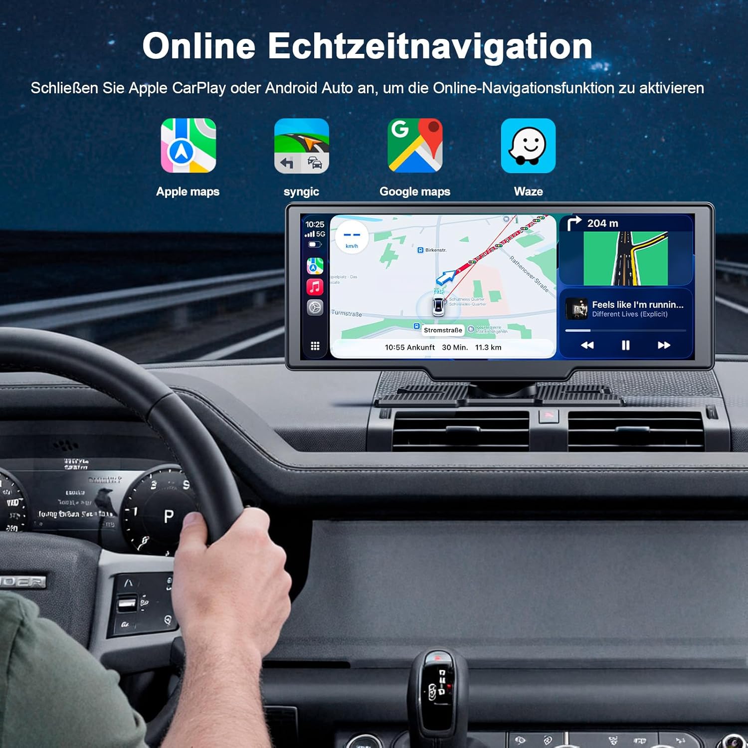 Thumbnail 2 de CarPlay/Android Auto Display (10,26 Zoll) mit kabellosem Wireless-Betrieb, Rückfahrkamera und Sprachsteuerung