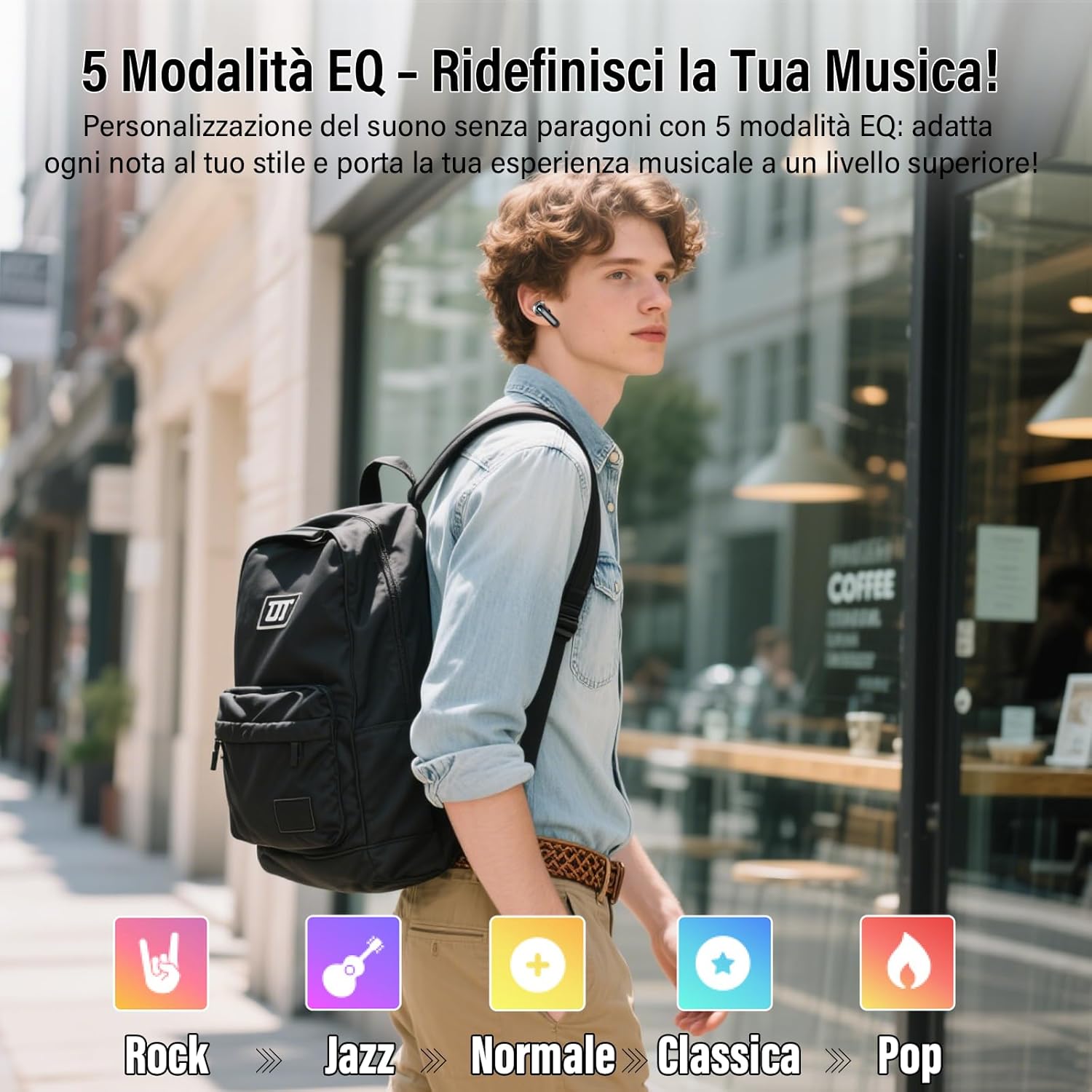 Thumbnail 6 de AI Cuffie Traduzione 4-in-1: auricolari con traduzione istantanea in 164 lingue e ANC/ENC
