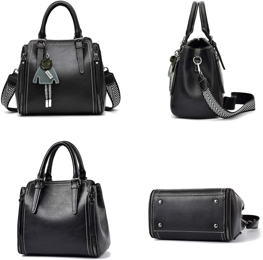 Thumbnail 3 de BUKESIYI Donna Borse a Tracolla e Manico: Borsa a Mano Firmata 2024 in PU Pelle Nero IT77139