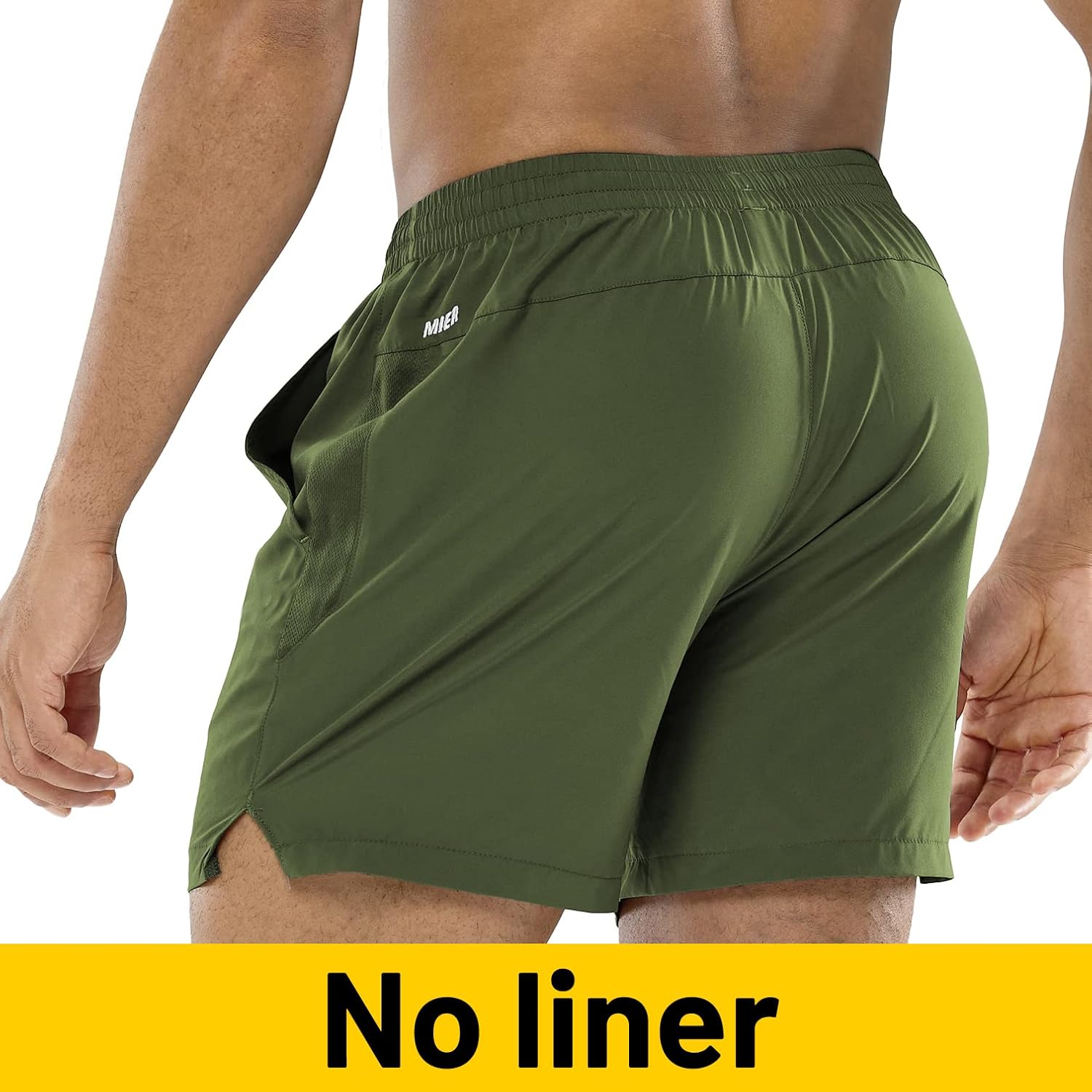 Detalle 2 de MIER Men's 5-Inch Inseam Running Shorts with Quick-Dry Fabric and Pockets