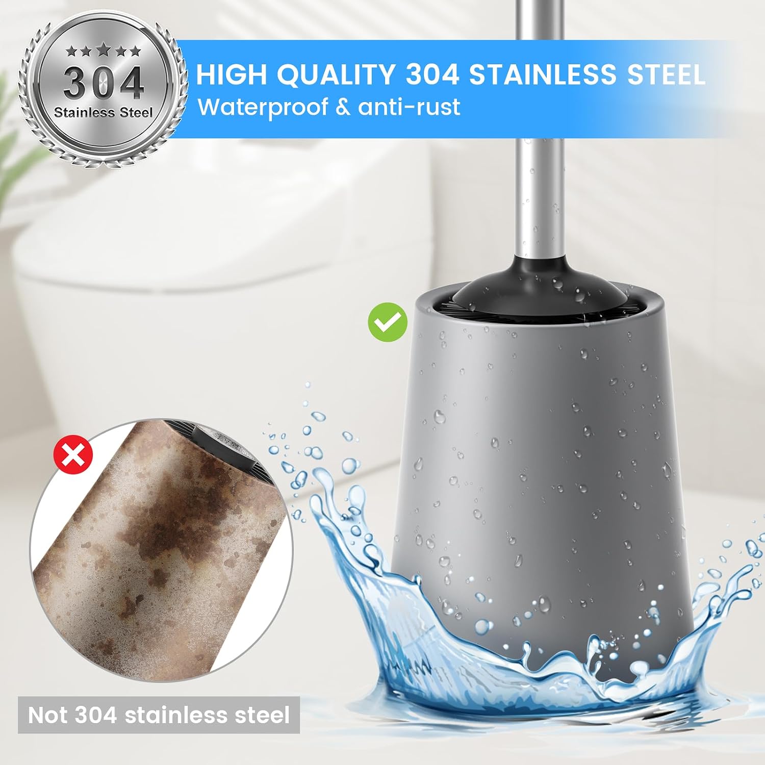 Thumbnail 2 de Siapapla Matte Grey 304 Toilet Brush