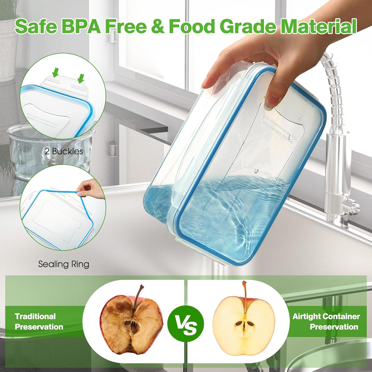 Detalle 1 de YASHE 50pcs Airtight Meal Prep Containers