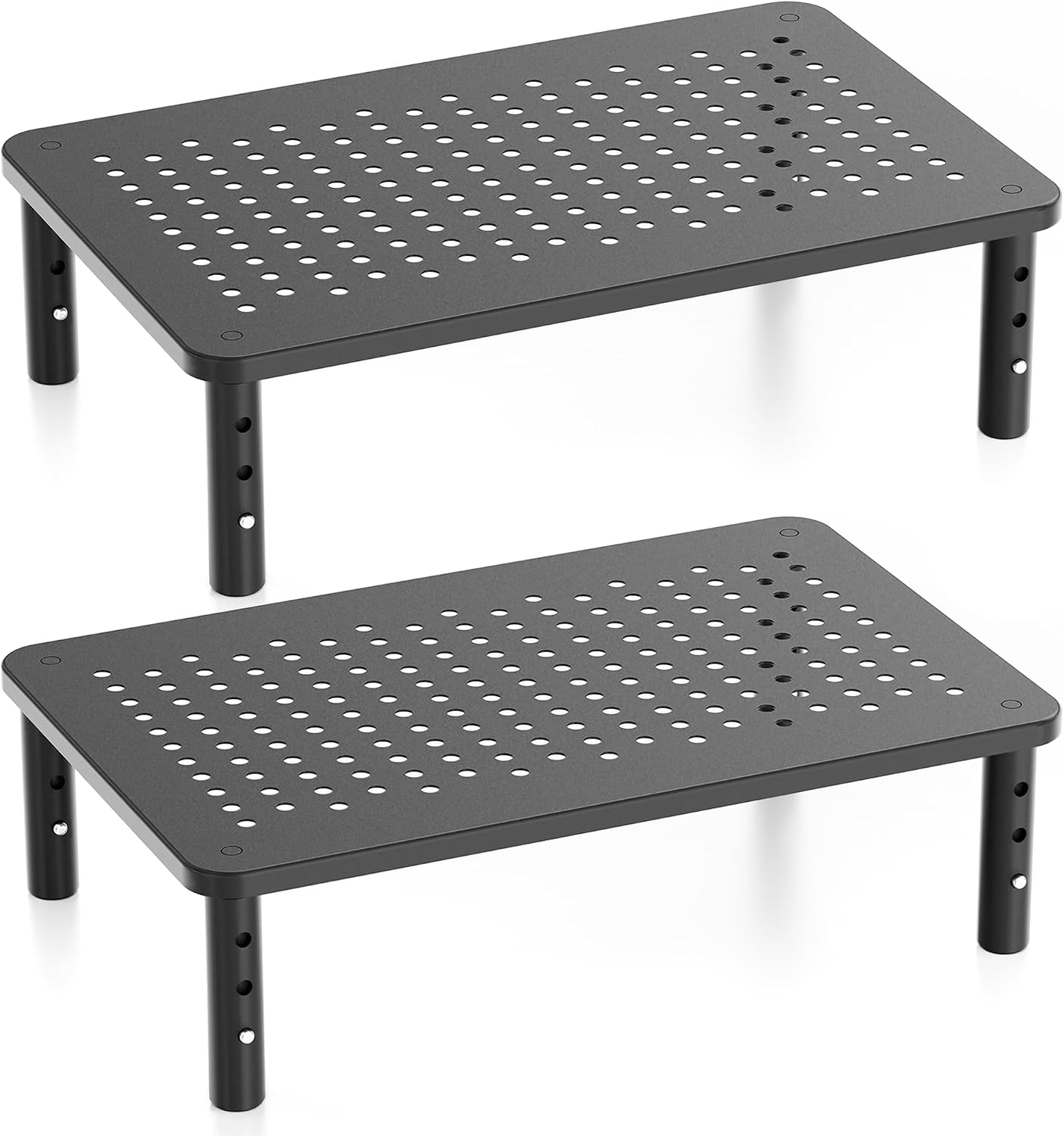 Detalle de Canyora H-ZJ-002 Monitor Stand Riser, 3 Heights, 2-Pack, 14.6" x 9.3
