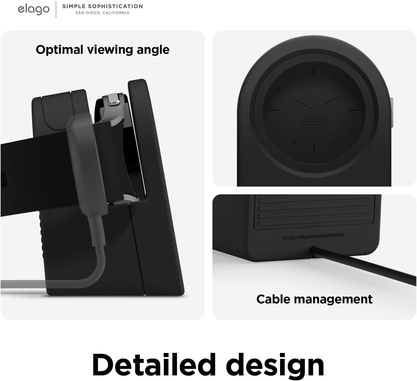 Thumbnail 4 de elago GWT3 Charger Stand for Samsung Galaxy Watch (Nightstand mode, silicone base)