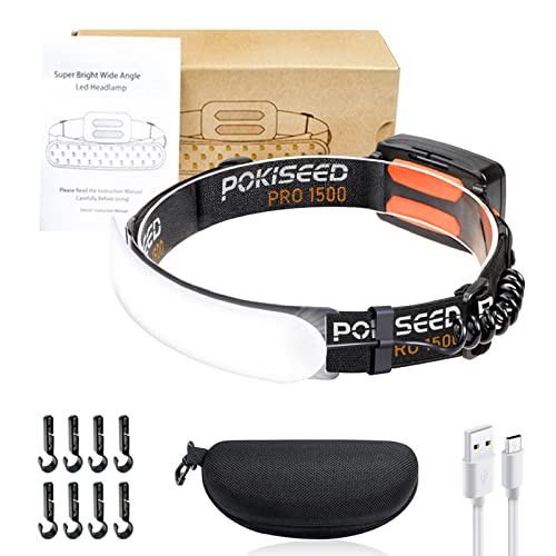 Thumbnail 7 de POKISEED Linterna Frontal LED Recargable 1500 Lúmenes | Cabeza USB-C 5000 mAh, 230° de haz ancho