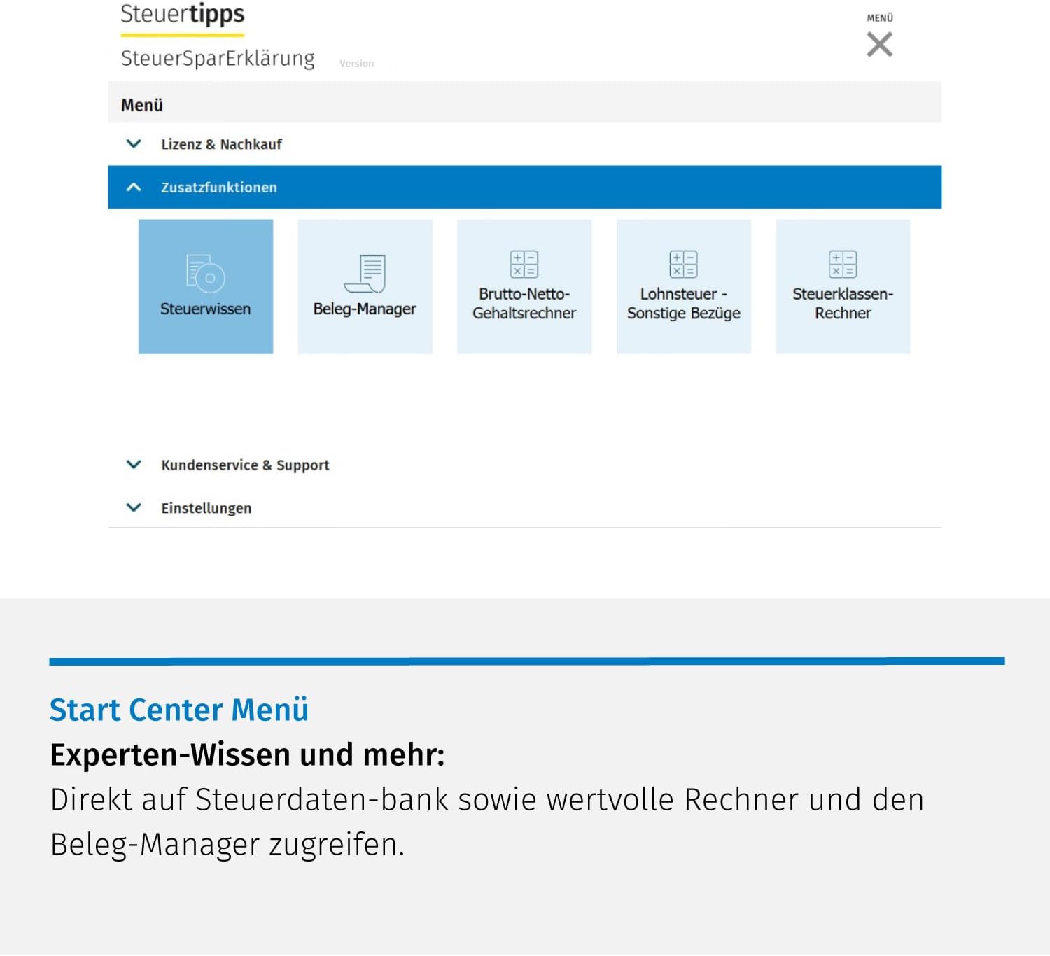 Thumbnail 6 de SteuerSparErklärung Standard 2024 (Steuerjahr 2023) – Windows-Version mit Aktivierungscode per Email