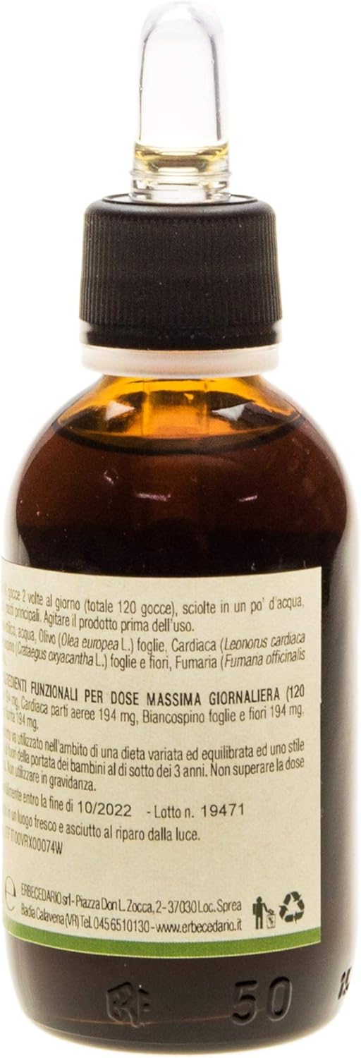 Detalle de Gocce Del Benessere Buoncuore Erbecedario – Integratore per la regolarità della pressione e benessere cardio-vascolare, 50 ml