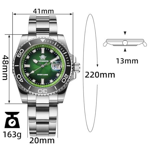 Detalle 2 de ADDIESDIVE AD2089, montre de plongée à quartz 200 m, lunette céramique