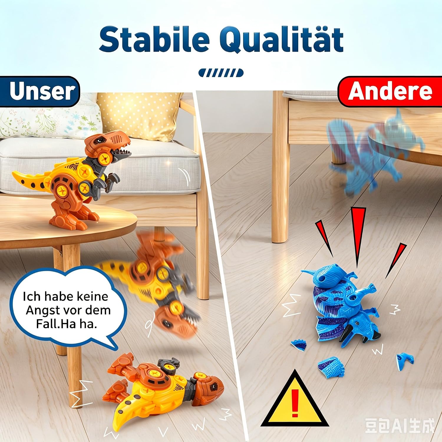 Detalle 2 de Toyze CZKL dinosaurus-speelgoed met DIY-montage en beweegbare delen