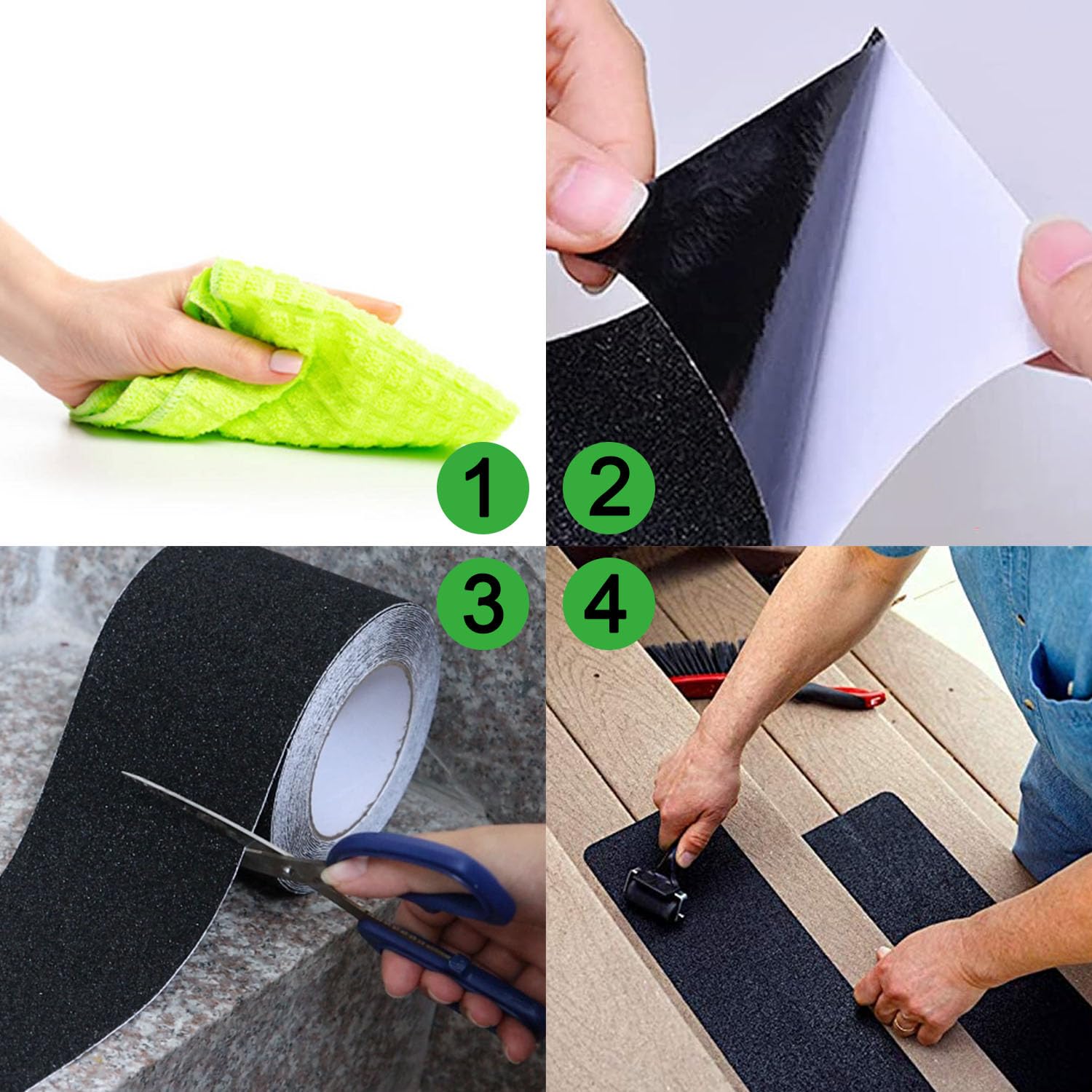 Detalle de CHUANGSEED Heavy Duty Anti Slip Tape 12" x 35Ft – Durable, Weatherproof Traction Tape for Indoor & Outdoor Safety