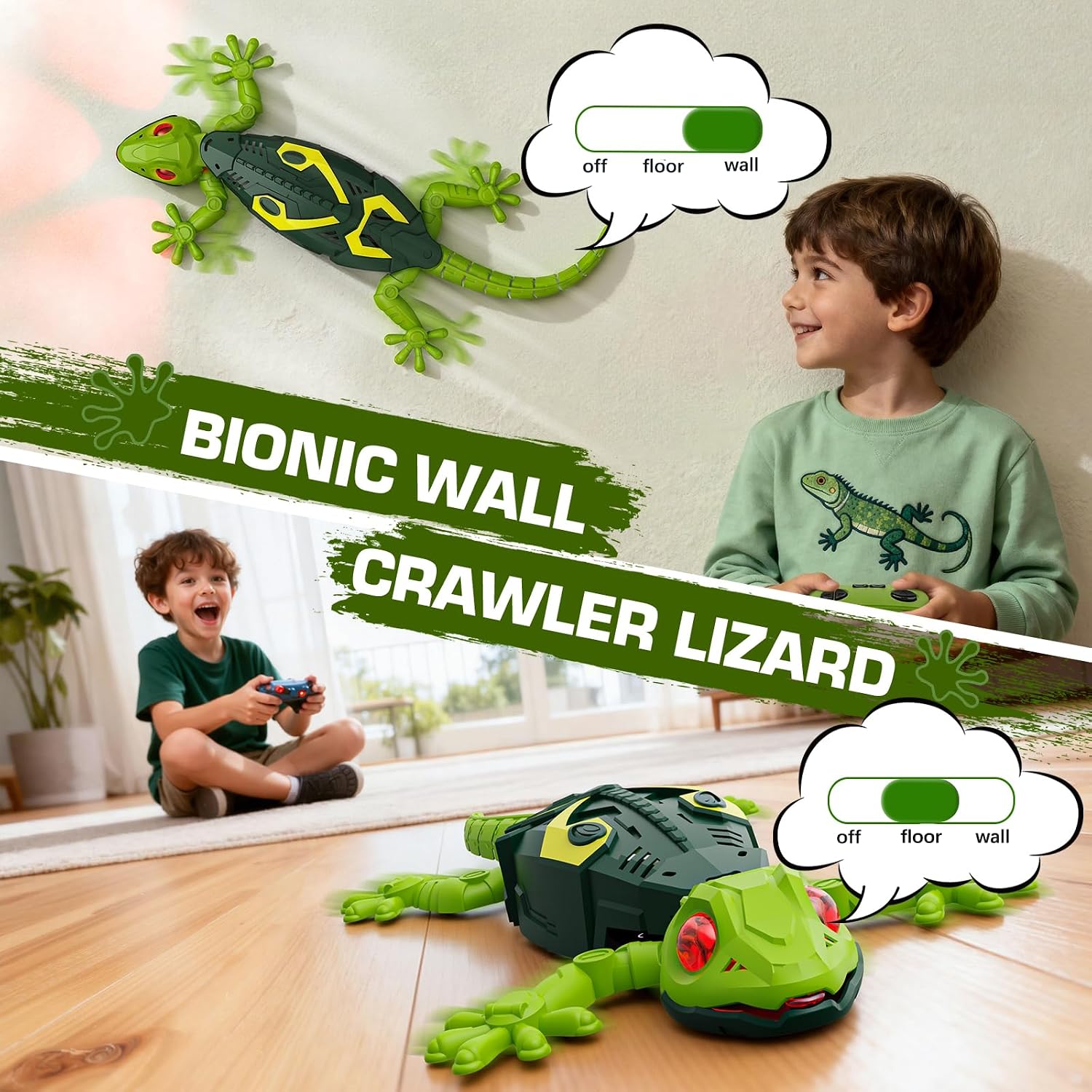 Thumbnail 1 de Yidoroye Robo Alive Wall Crawler Gecko remote control toy (wall-climbing lizard robot)