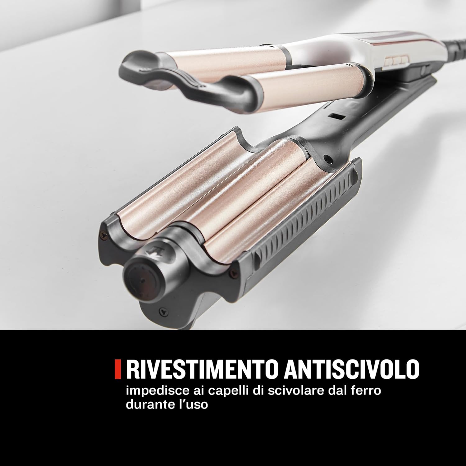 Thumbnail 3 de Remington Proluxe CI91AW piastra arricciacapelli onde con 4 look, 5 temperature e cilindro centrale regolabile (rosa)