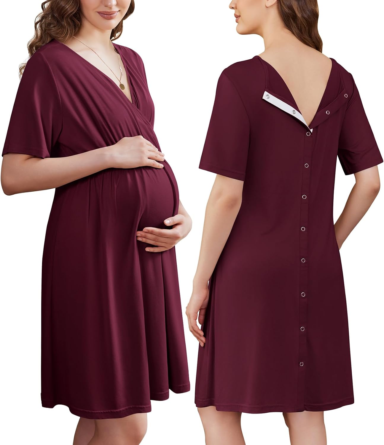 Thumbnail 6 de Ekouaer Labor and Delivery Gown, V-Neck
