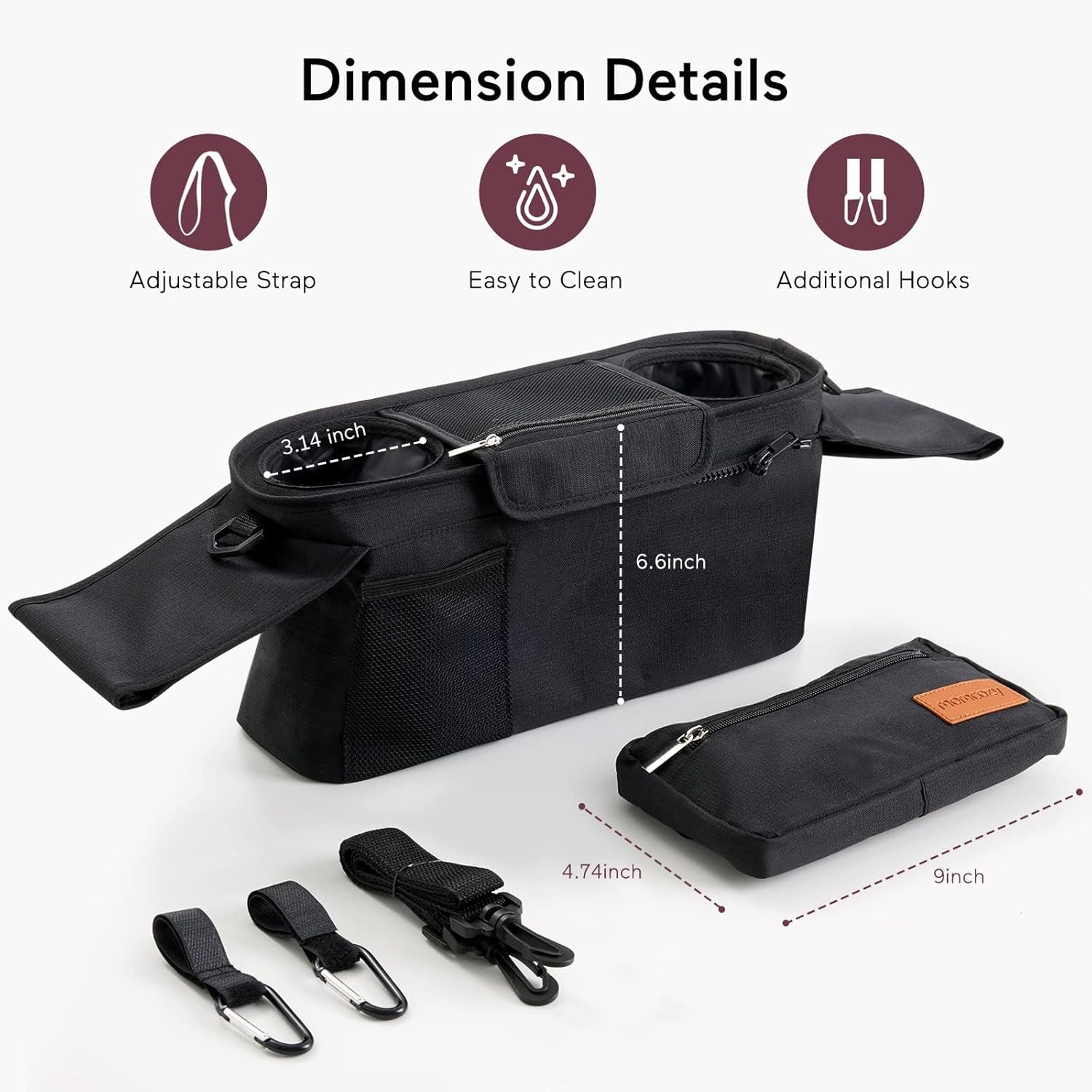 Thumbnail 4 de Momcozy Stroller Organizer with Insulated Cup Holder ⚙