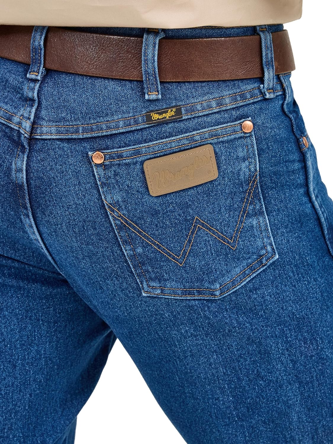 Detalle 1 de Wrangler Cowboy Cut Active Flex Original Fit – męskie dżinsy westernowe