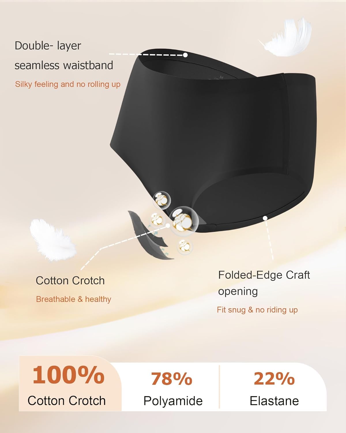 Thumbnail 4 de ALL OF ME 6er-Pack nahtlose Damen-Brazilian-Slips (Seamless) S–XXL – atmungsaktiv, weich & ohne Etikett